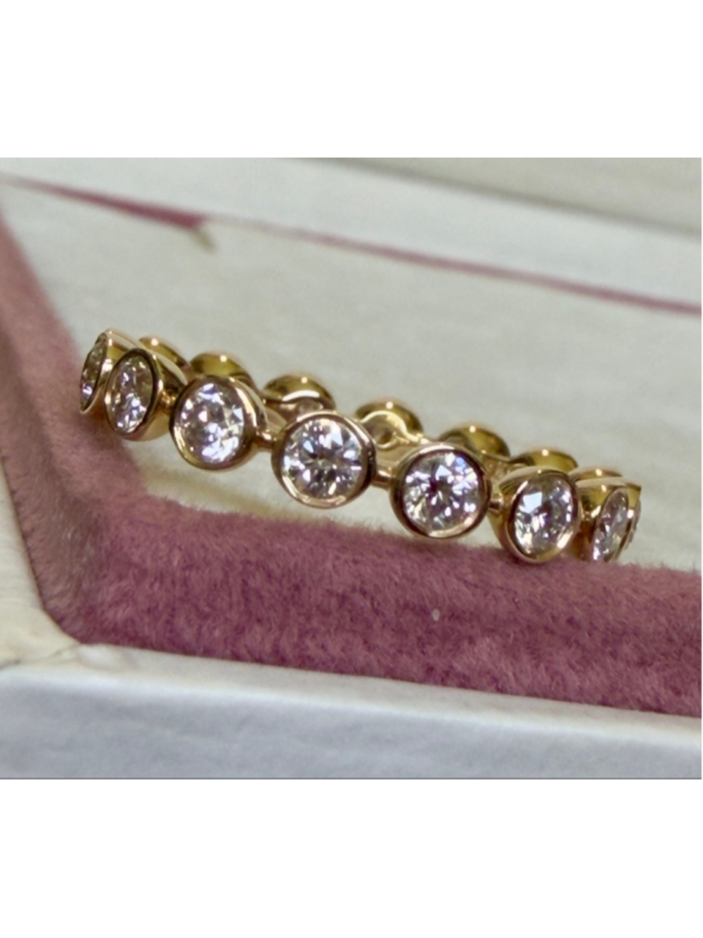 Pandora Era Bezel Lab-Grown Diamond Eternity Ring 0.70 ct TW, 14k gold Size 4.5
